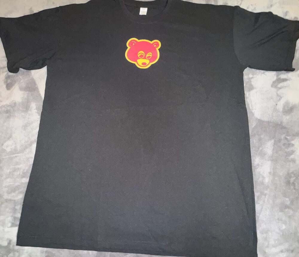 Kanye West College Dropout Graduation Bear Black T-Shirt XXL
